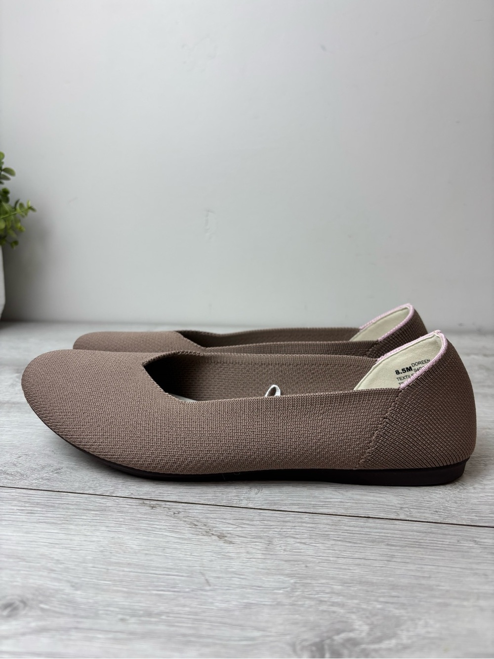 NWT JSport Doreen Knit Ballet Flats Size 8.5 Taupe Comfort Slip On Shoes - Picture 3 of 6